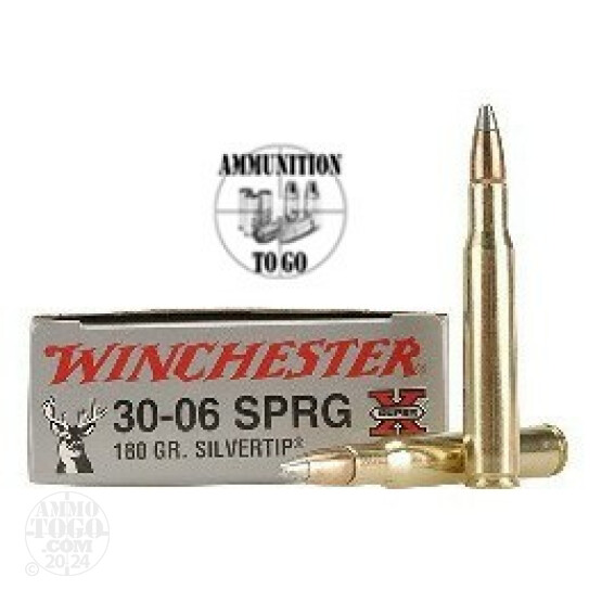 20rds - 30-06 Winchester 180gr. Super-X Silvertip Ammo